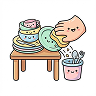 Clear the table after meals