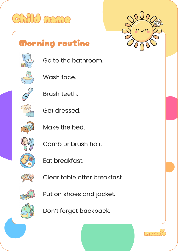Chore chart example 2