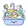 Wash dishes by hand