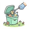 Pick up trash outside