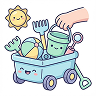 Put away outdoor toys